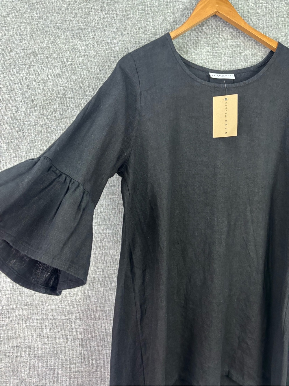 NWT Bryn Walker Phryne Hi-Low Linen Tunic Dress Flare Sleeves - Small